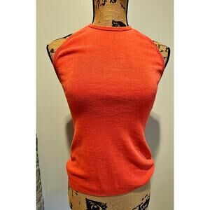 A.L.C. Tank Top Italian Yarn, Racerback, Coral/Pink, Ribbed Knit, Womens Sz XS